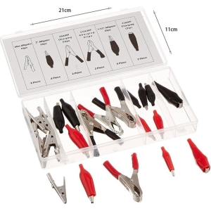 Alternative view of Κροκοδειλάκια Καλωδίων - Ακροδέκτες 24 τεμ. - Alligator clip ass 24pcs