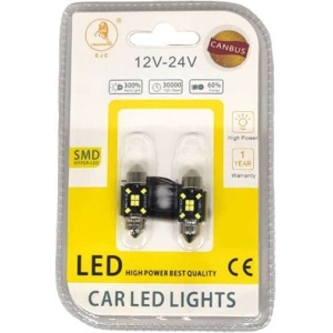 EJC Λάμπες Αυτοκινήτου Canbus LED 31mm 2τμχ ψυχρό φως - LED light