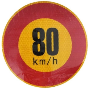 Alternative view of Αυτοκόλλητο Όριο Ταχύτητας 80 km/h - Sticker limit