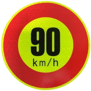 Alternative view of Αυτοκόλλητο Όριο Ταχύτητας 90 km/h - Sticker limit