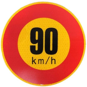 Αυτοκόλλητο Όριο Ταχύτητας 90 km/h - Sticker limit