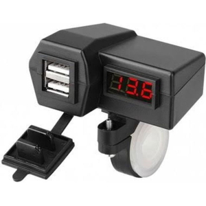 Φορτιστής αυτοκινήτου με βολτόμετρο – USB voltmeter car charger