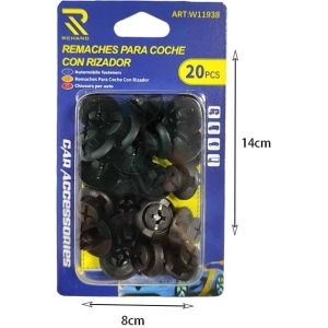 Alternative view of Rchang Συνδετήρες αυτοκινήτου 20τεμ W11938 0194 - Car fasteners remaches para coche con rizador