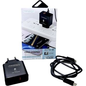 Treqa 35W Σούπερ γρήγορος φορτιστής κινητού με θύρα USB-C και καλώδιο δεδομένων Type-C CH-639 - PD+QC Fast charger