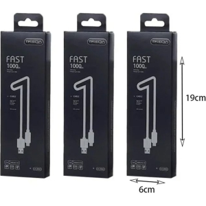 Alternative view of TREQA καλώδιο γρήγορης φόρτισης 1M TYPE-C CA-8063 - Fast charger cable