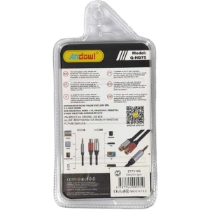 Alternative view of Andowl Καλώδιο ήχου TRS 3.5mm σε 2 RCA Q-HD75 - Audio cable