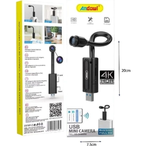 Alternative view of Andowl Mini USB Κάμερα Q-SX6 Full HD 4K με υποδοχή Micro Sd - USB Mini Camera