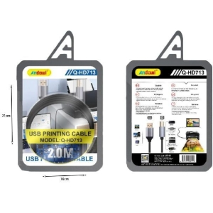 Alternative view of Andowl Καλώδιο Εκτυπωτή 2Μ Q-HD713- USB Printing Cable