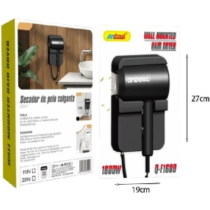 Alternative view of Andowl Επιτοίχιο Πιστολάκι Μαλλιών 1600W Q-F1600 - Wall mounted hair dryer
