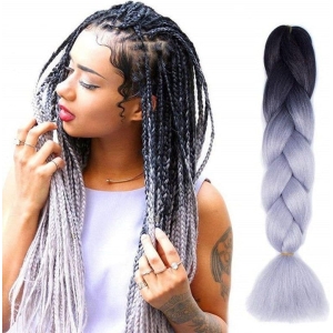 Yuan yao Μαλλιά για Ράστα μαύρο/γκρι BY37 - Rasta hair