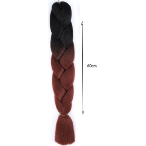 Alternative view of Yuan yao Μαλλιά για Ράστα ombre μαύρο-μπορντώ BY31 - Rasta hair