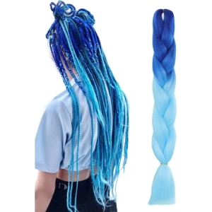 Yuan yao Μαλλιά για Ράστα ombre μπλε/γαλάζιο BY45 - Rasta hair
