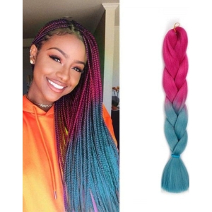 Yuan yao Μαλλιά για Ράστα ombre φούξια/μπλε BY41 - Rasta hair