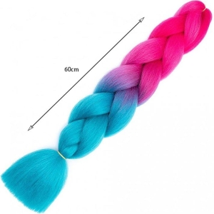 Alternative view of Yuan yao Μαλλιά για Ράστα ombre φούξια/μπλε BY41 - Rasta hair