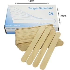 Alternative view of Ξύλινες σπάτουλες αποτρίχωσης/ Ξυλάκια εξέτασης Γλωσσοπίεστρα 100τεμ Νο.6" - Tongue depressor 100pcs Νο.6"
